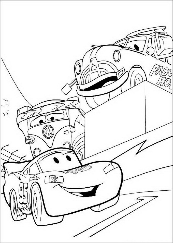 Plansa de colorat cu Cars pixar 111 15